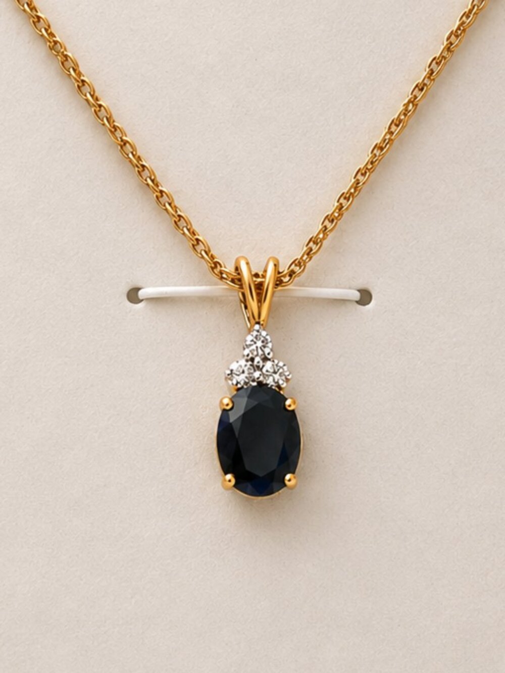 Midnight Sapphire Elegance Pendant Necklace